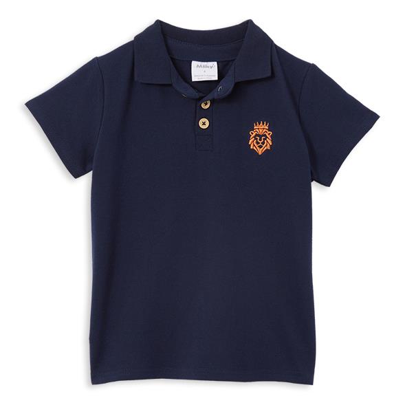 Milky Indigo Lion Polo 8-12Y