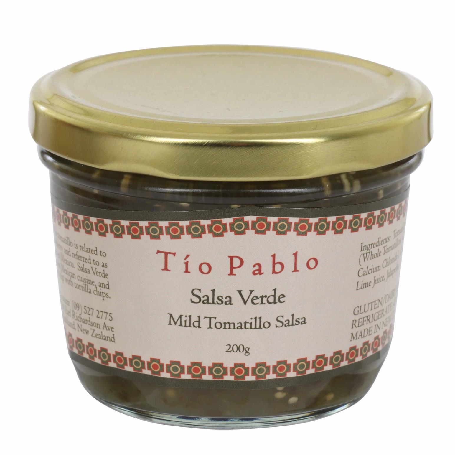 Tio Pablo Salsa Verde Mild Tomatillo Salsa 200g