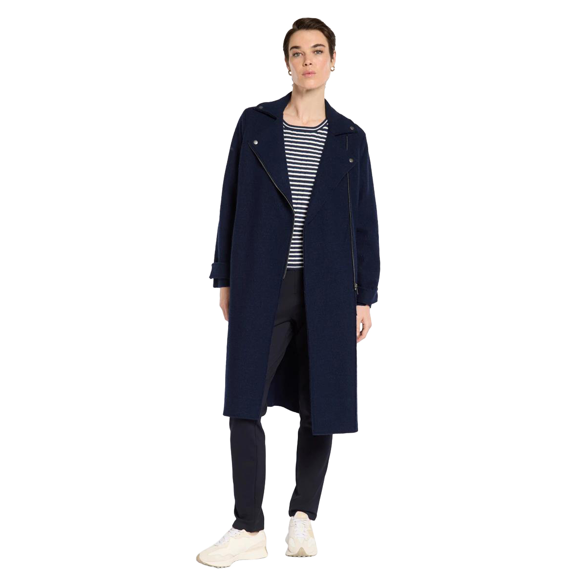 Marco Polo Boiled Wool Moto Coat