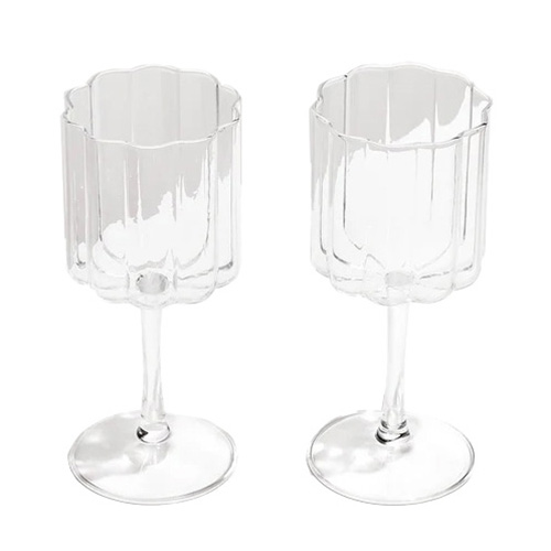 Fazeek Wave Wine Glass - Set Of 2