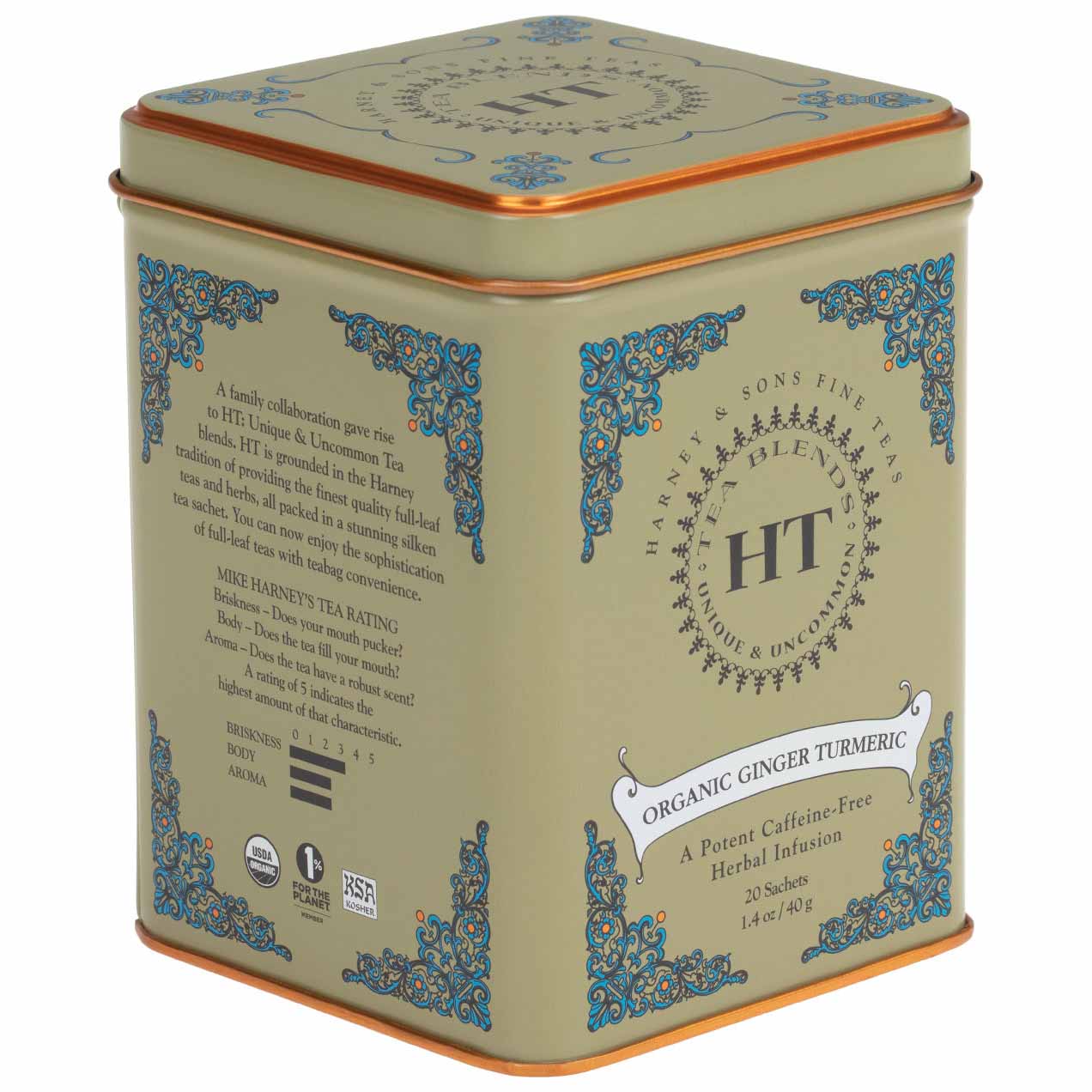 Harney & Sons Organic Ginger Turmeric HT Tin 20 Sachets