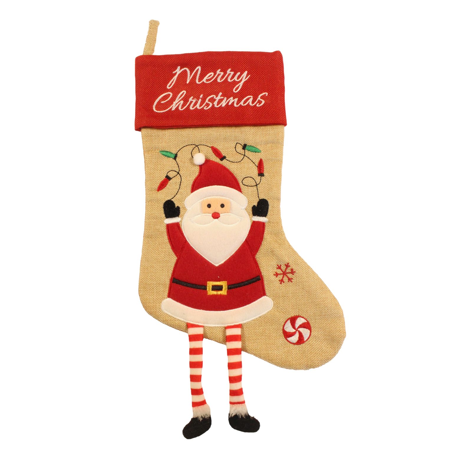 Stocking Santa With Dangling Legs 18 Inch