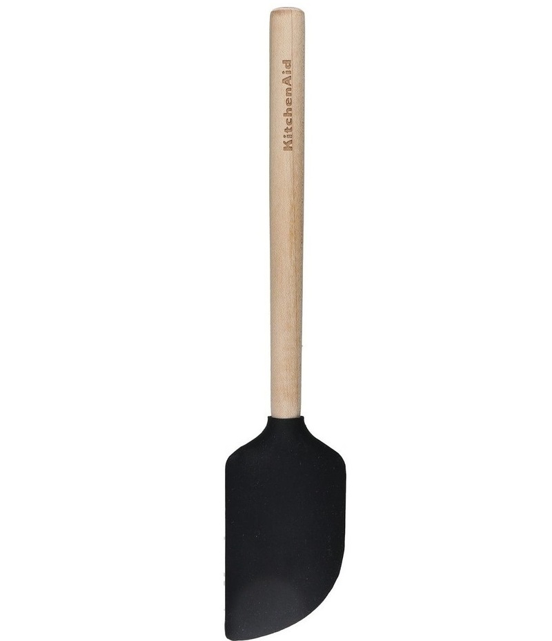 KitchenAid Maple Wood Scraper Spatula Silicone