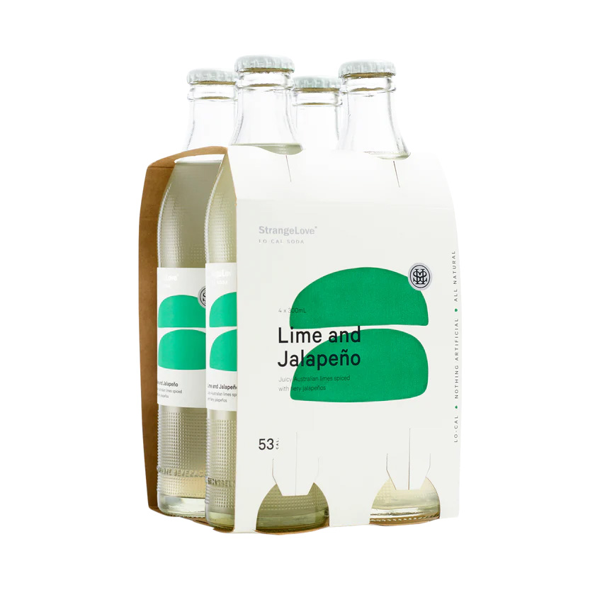 StrangeLove Lo-Cal Soda Lime & Jalapeno 4x300ml