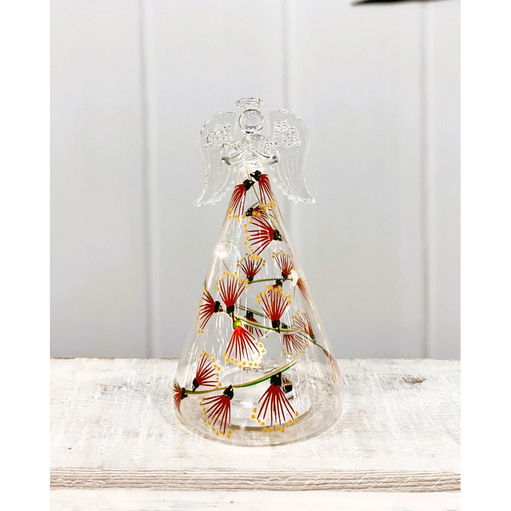 Stellar Haus Table Top Glass Cone Angel Pohutukawa 13cm