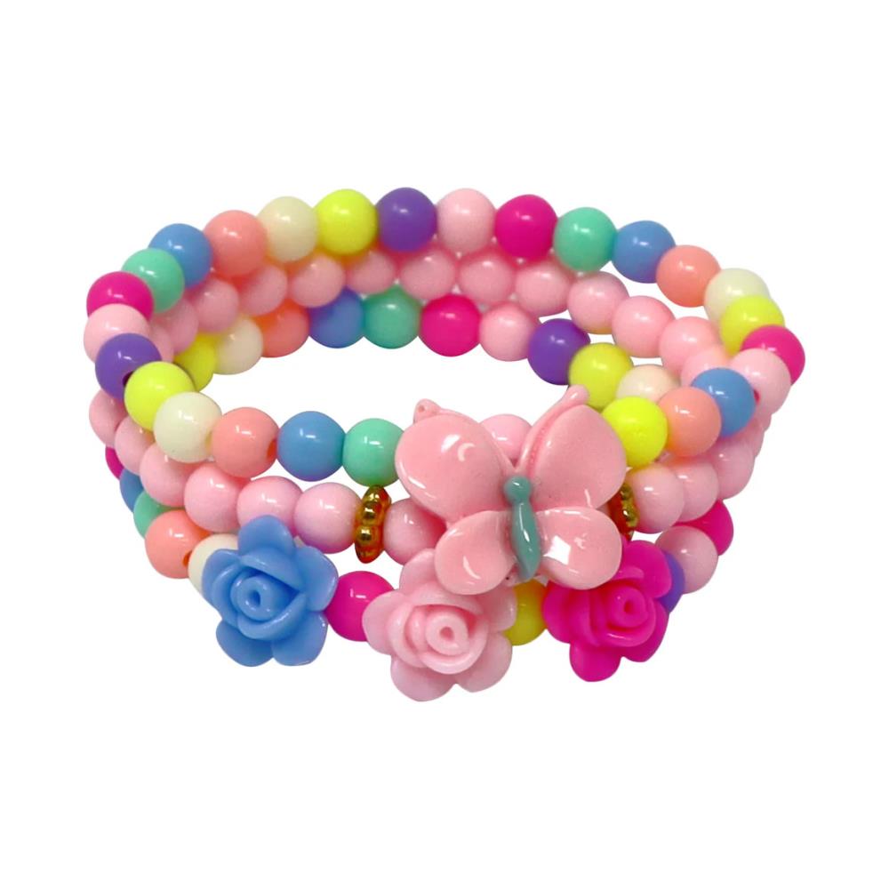 Pink Poppy Ballet Butterfly 3-Pack Bracelet Set