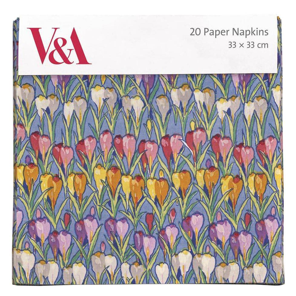 Rows Of Crocus Paper Napkin Pkt 20