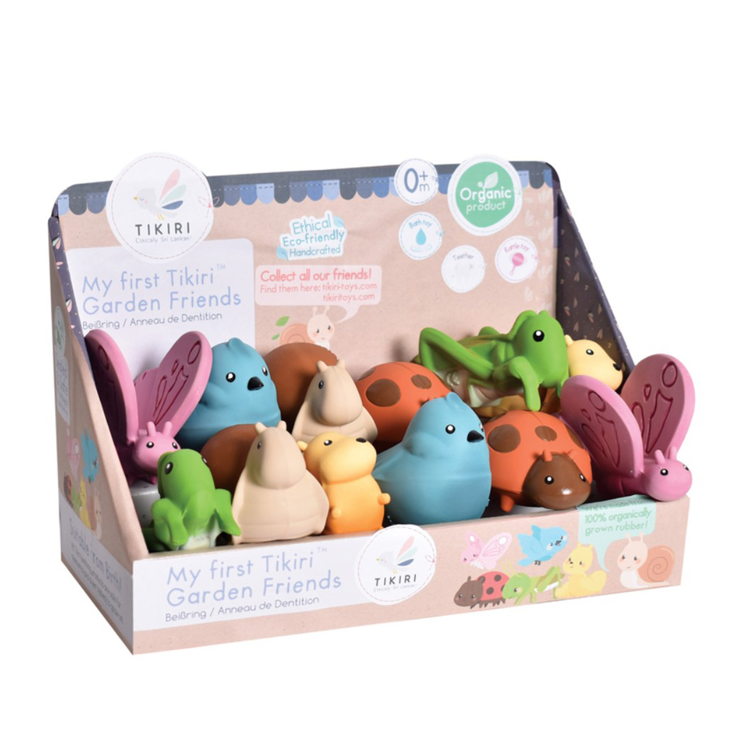 Tikiri Garden Animals Teether Rattle & Bath Toys