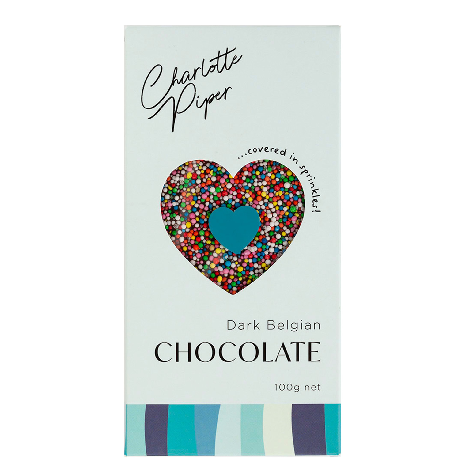 Charlotte Piper Belgian Dark Chocolate Bar with Sprinkles 100g