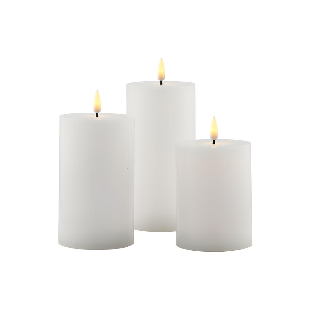 Sirius Sille Candle White Rechargeable