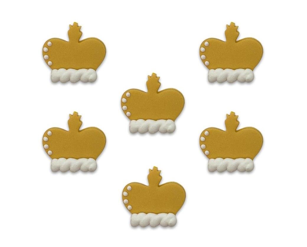 Wilton Gold Crown Sugarcraft Toppers 6Pk