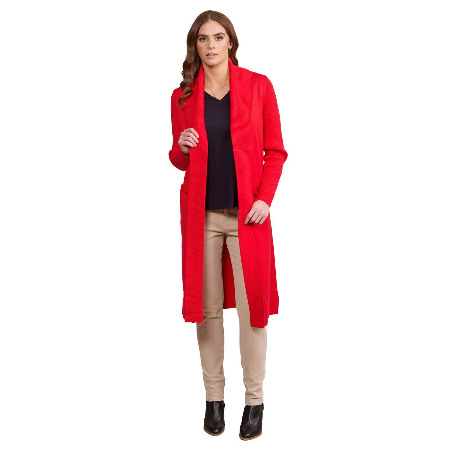 Vassalli Open Longline Cardi With Pockets