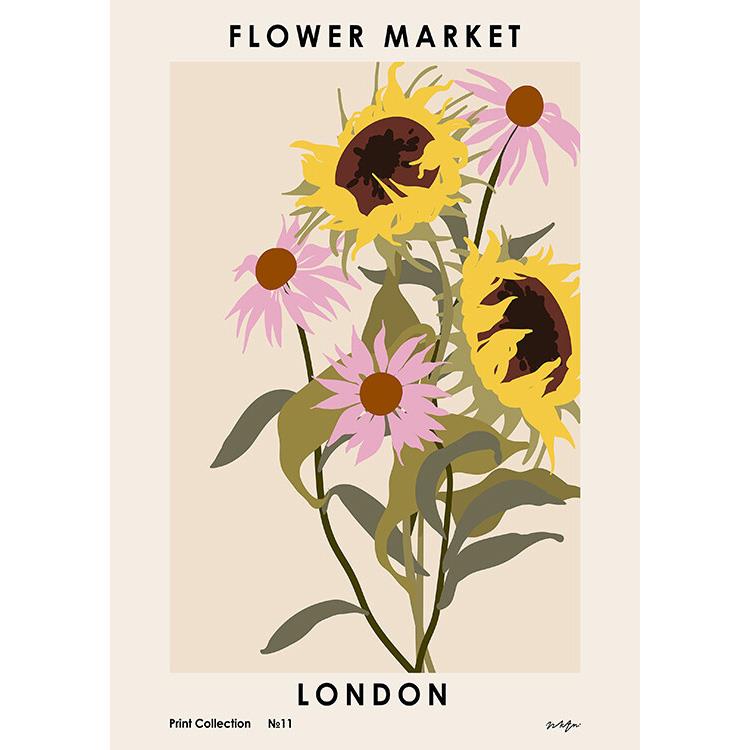 Flower Market London A2 Framed Print