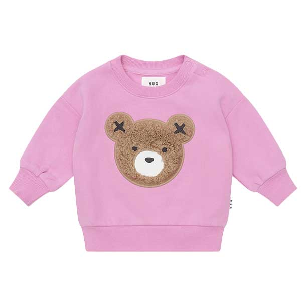 Huxbaby Fuschia Furry Huxbear Sweatshirt 3-5Y