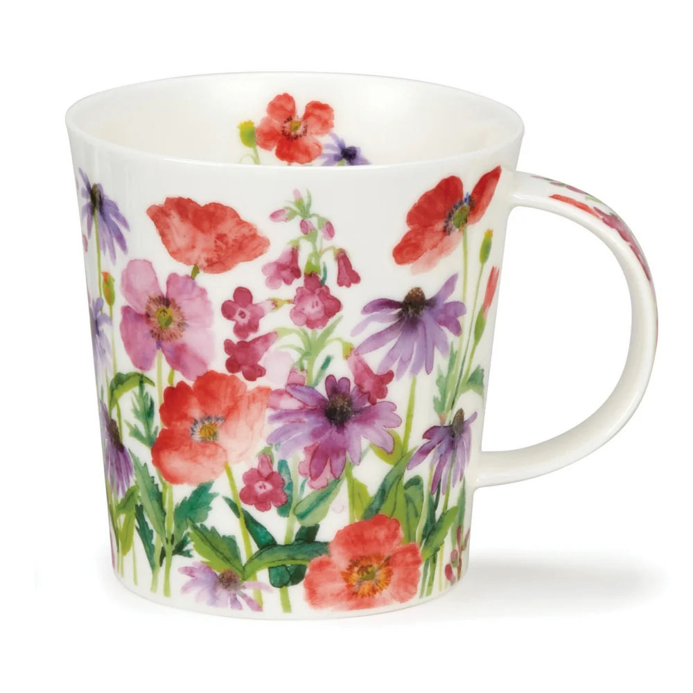 Dunoon Lomond Flower Garden Red Mug