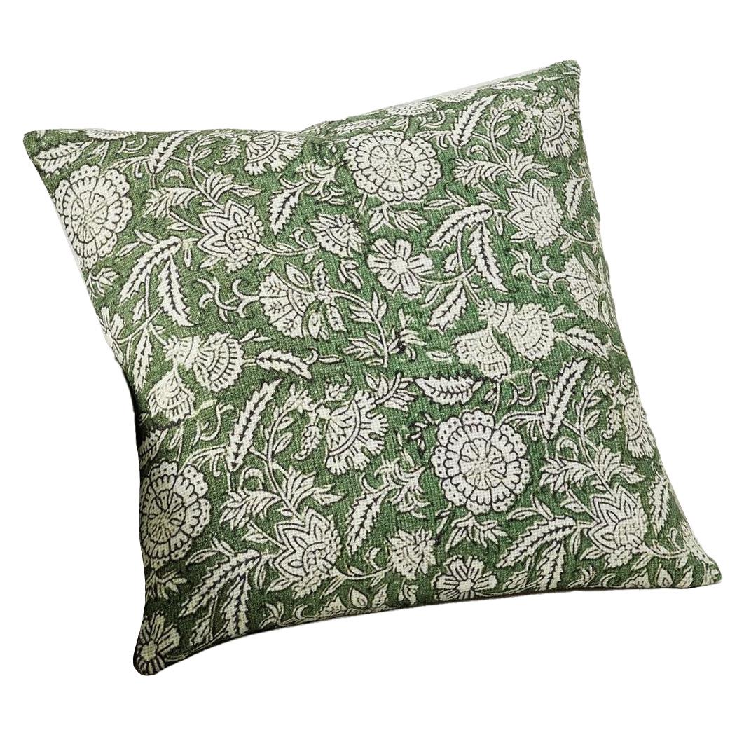 Pottery Barn Cassia Print Cushion 56cm Green