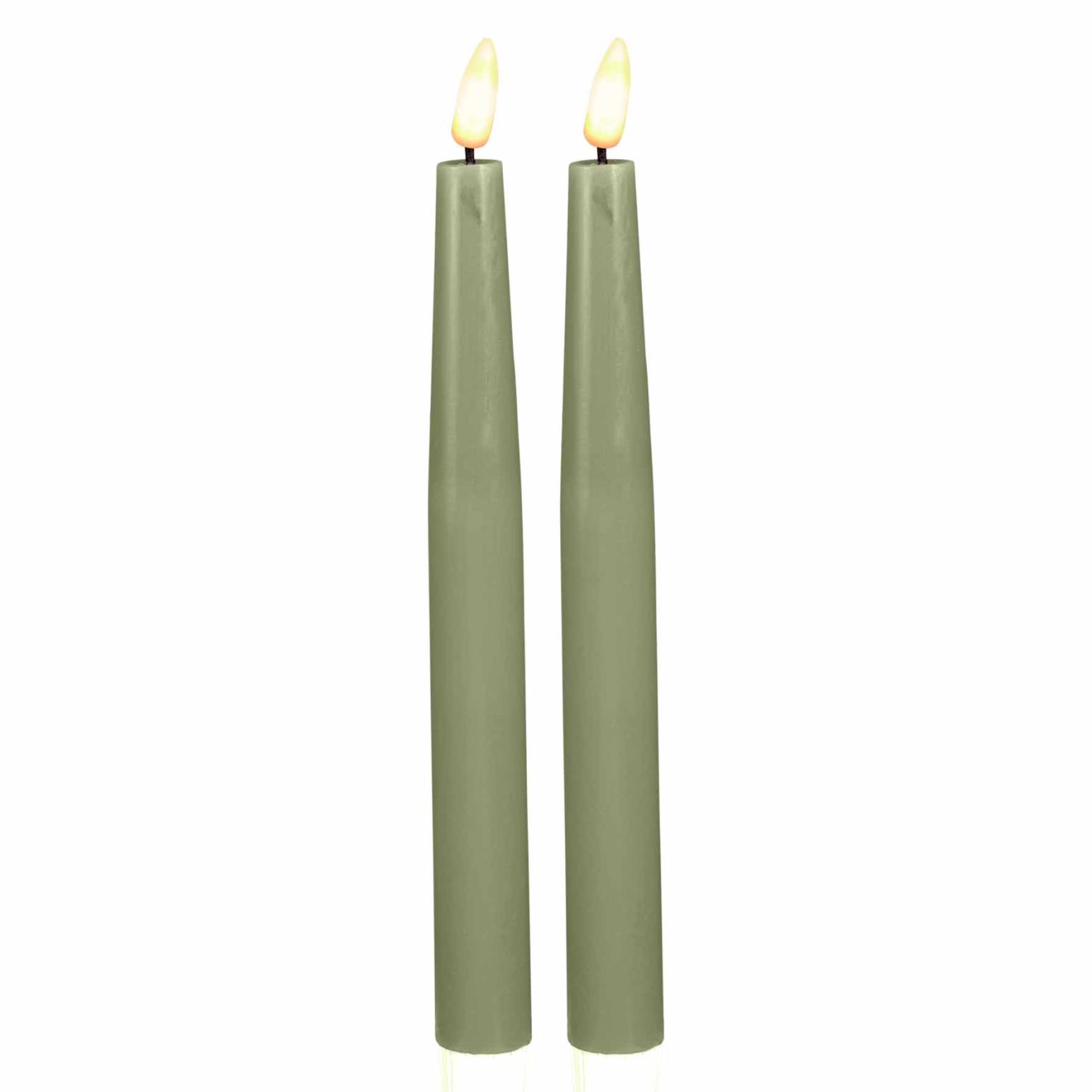 Maxwell & Williams Let's Get Lit Flameless Taper Candle 24cm 2Pc Pine