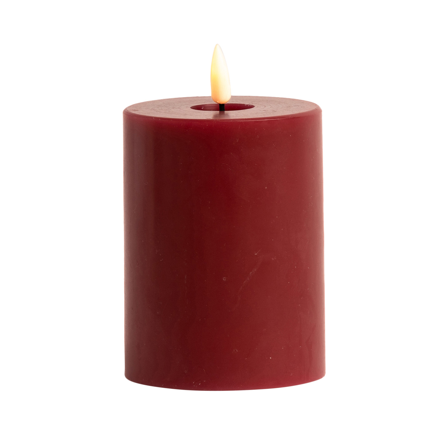 Stellar Haus Red Pillar Indoor LED Candle With Timer 12.5x7.5cm