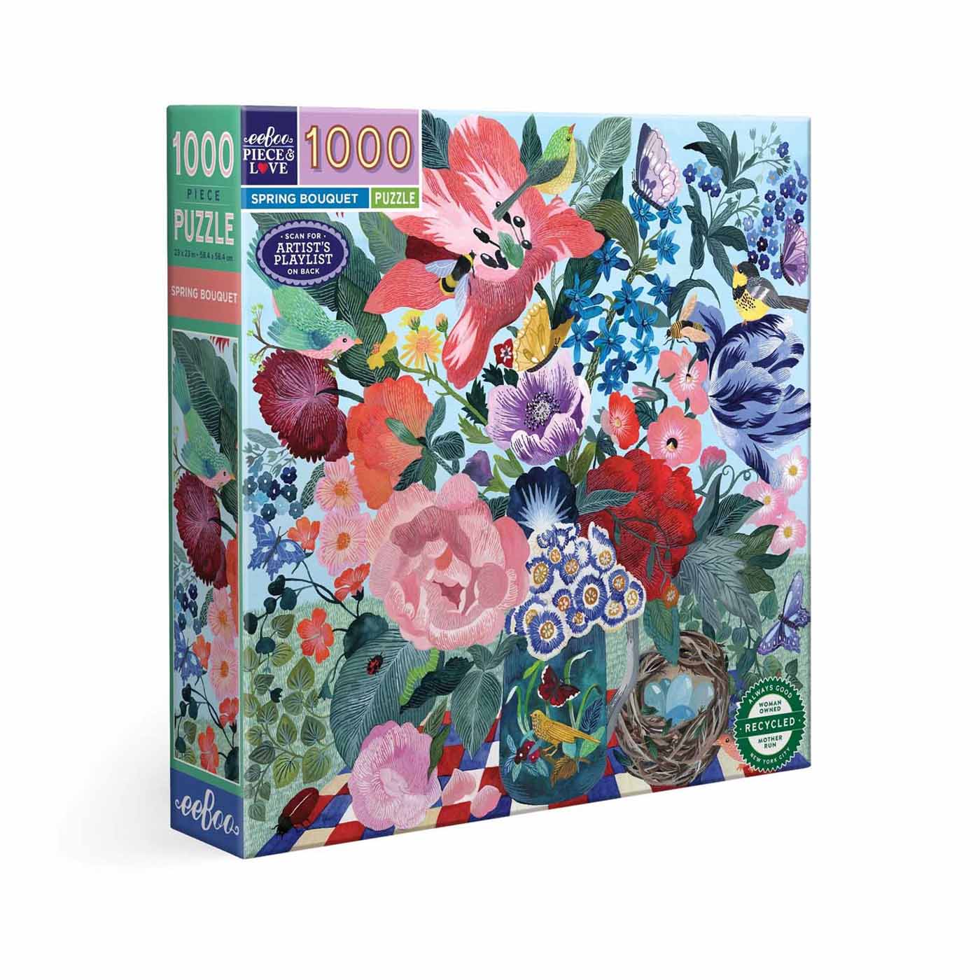 eeboo Spring Bouquet 1000 Piece Puzzle