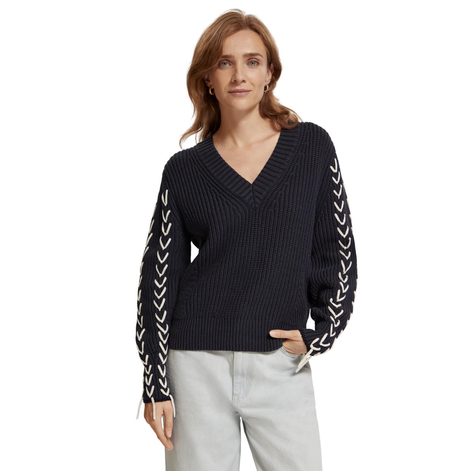 Scotch & Soda Laced Up Sleeve Pullover