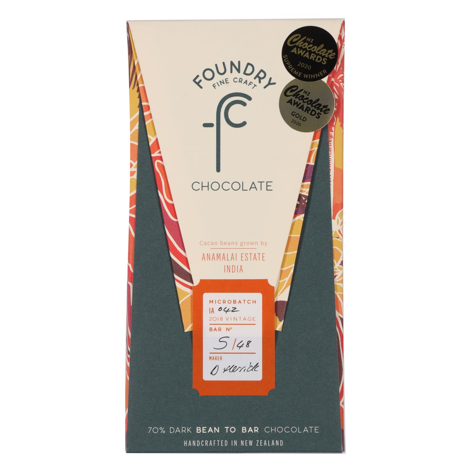 Foundry Chocolate Anamalai Estate 70g