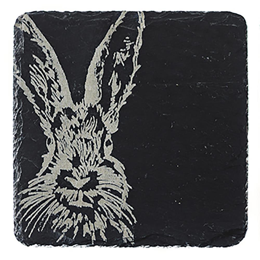 Just Slate Single Slate Coaster - Hare