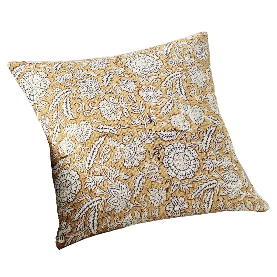 Pottery Barn Cassia Print Cushion 56cm Yellow