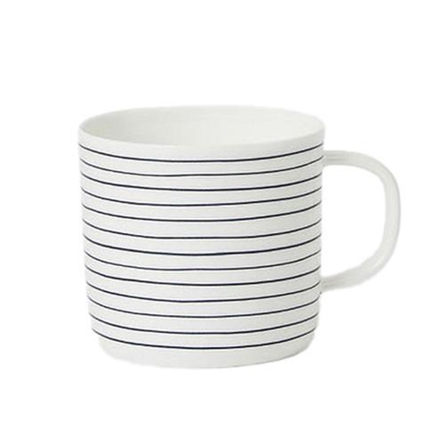 Città Stripe Coffee Cup Navy/White 8.5cmdiax7.5cmh