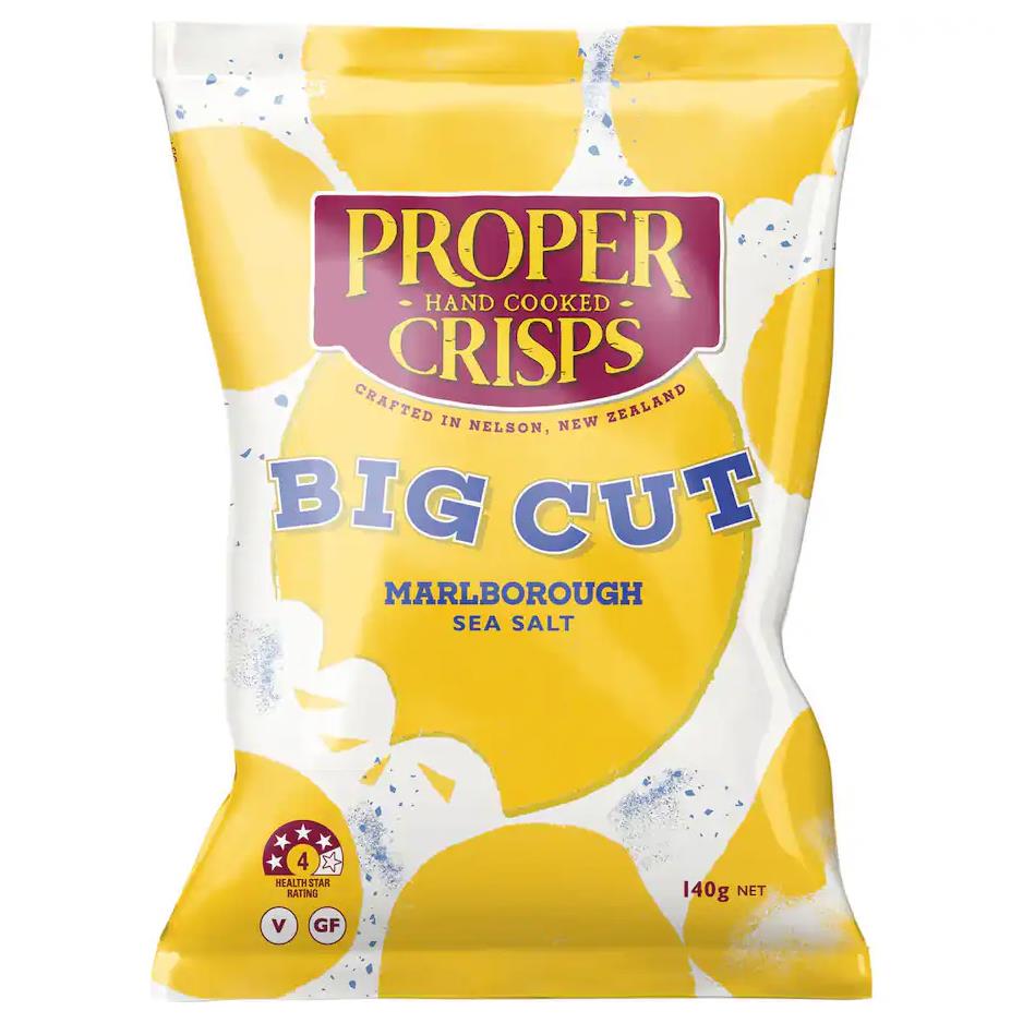 Proper Crisps Big Cut Sea Salt - 140g