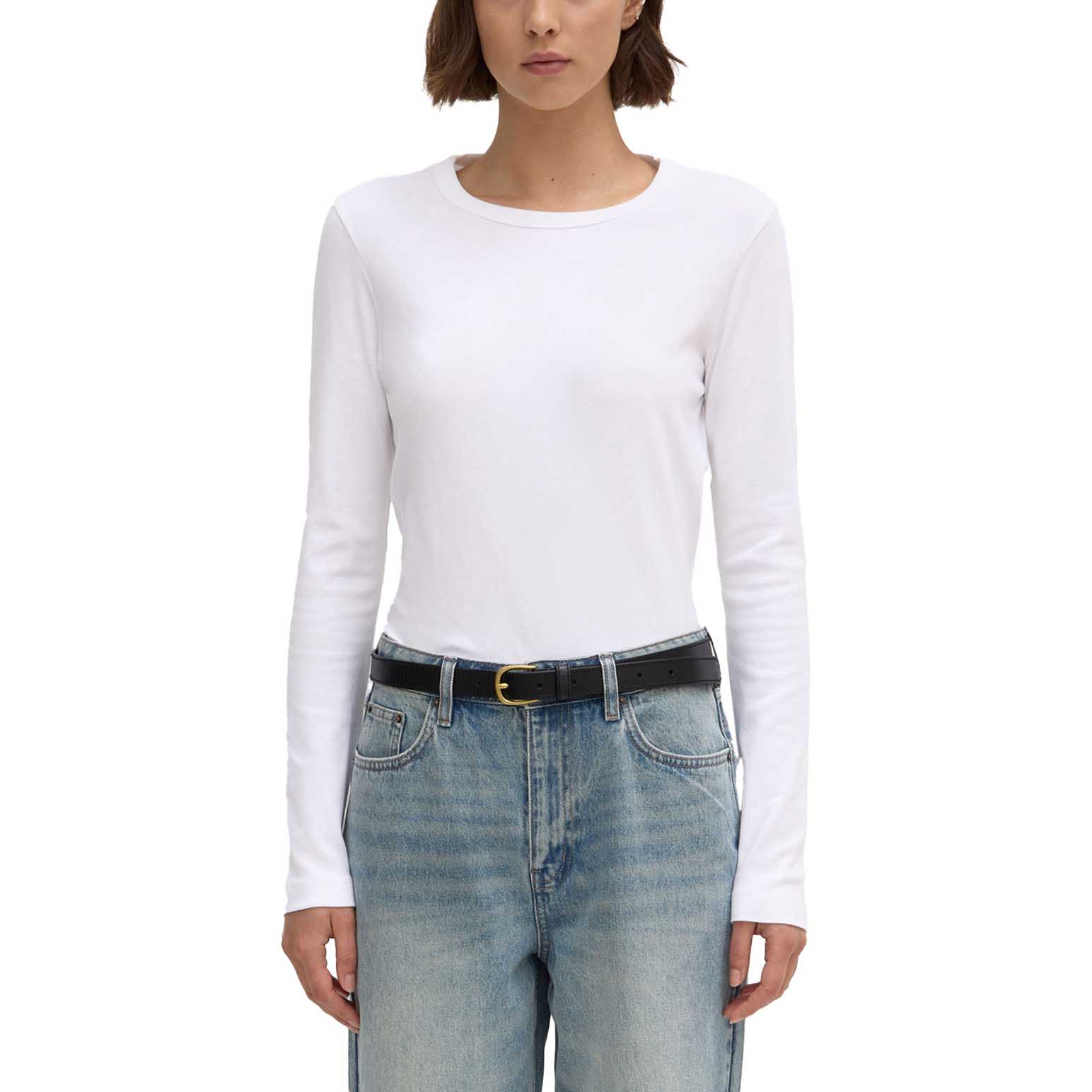 Assembly Label Lyla Long Sleeve Tee White