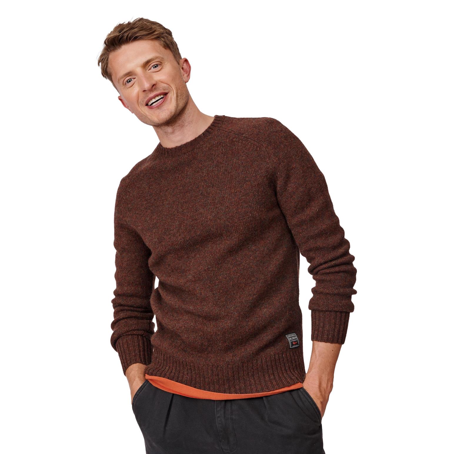 Aubin Prestwick Shetland Crew Neck Jumper