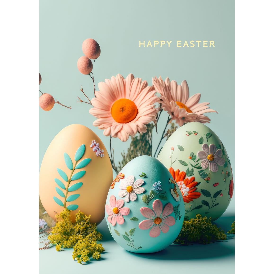 Image Gallery Pastel Eggs Easter Card