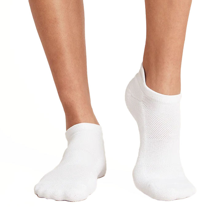 Boody Womens Sport Ankle Socks White