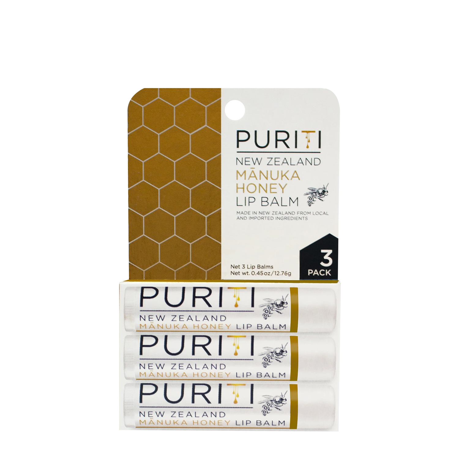 Puriti Manuka Honey Lipbalm 3 pack