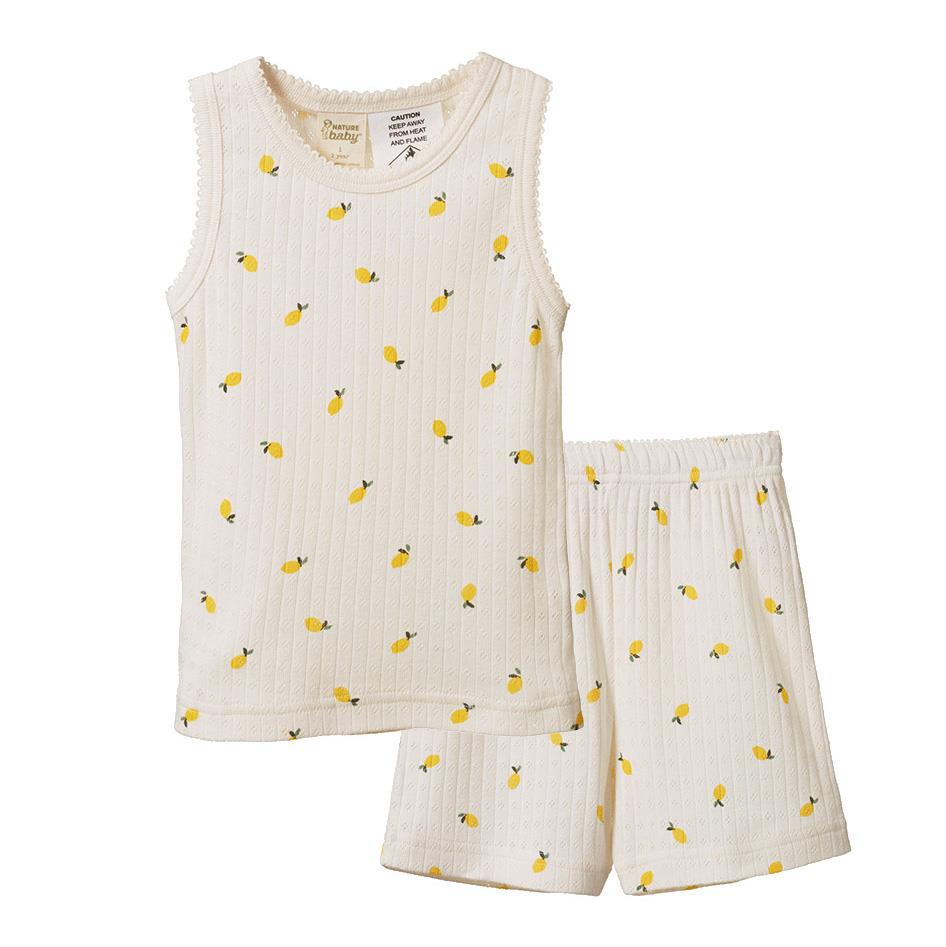 Nature Baby Singlet Pyjama Set Pointelle 1-2Y