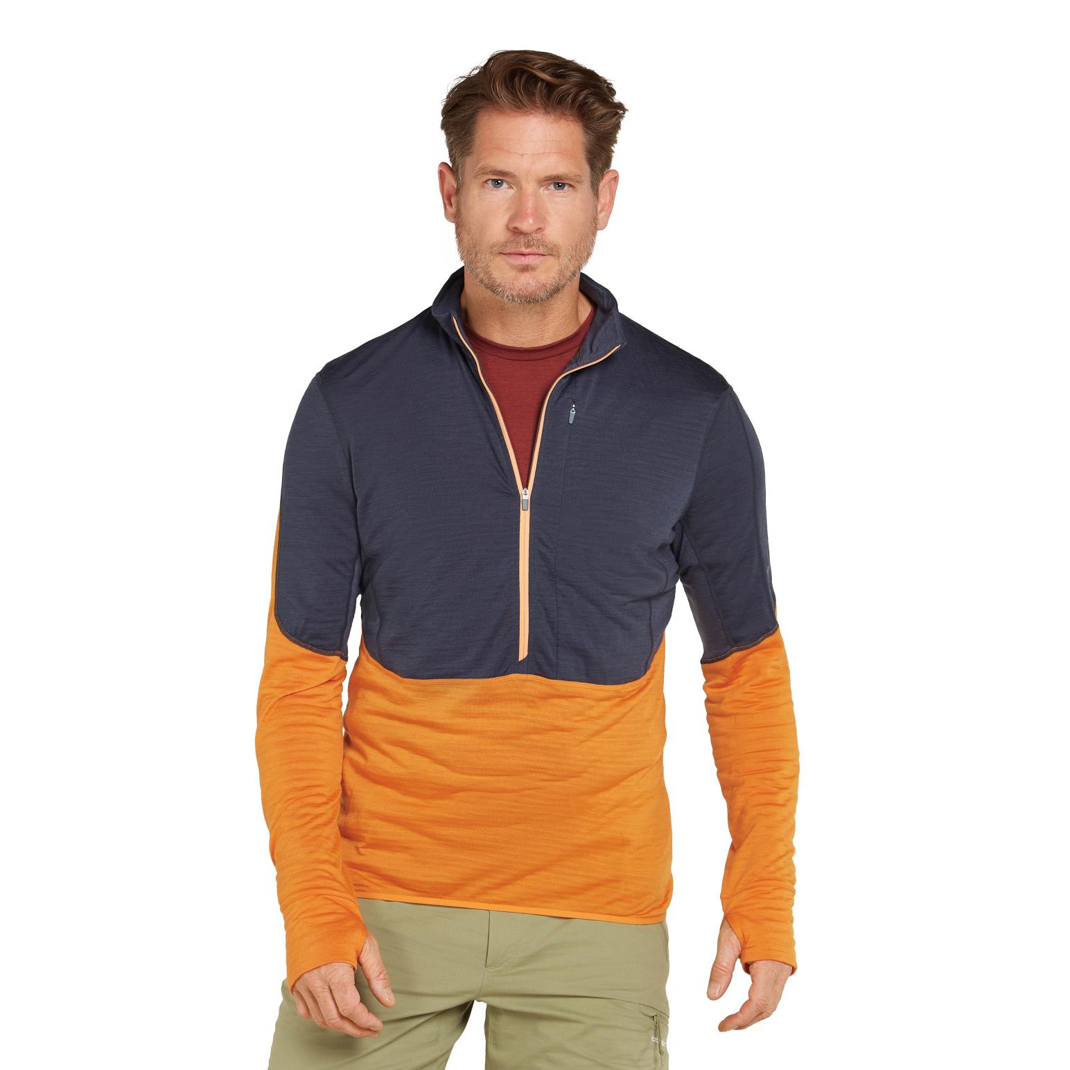 Icebreaker M Merino Blend 200 RealFleece Descender LS Half Zip