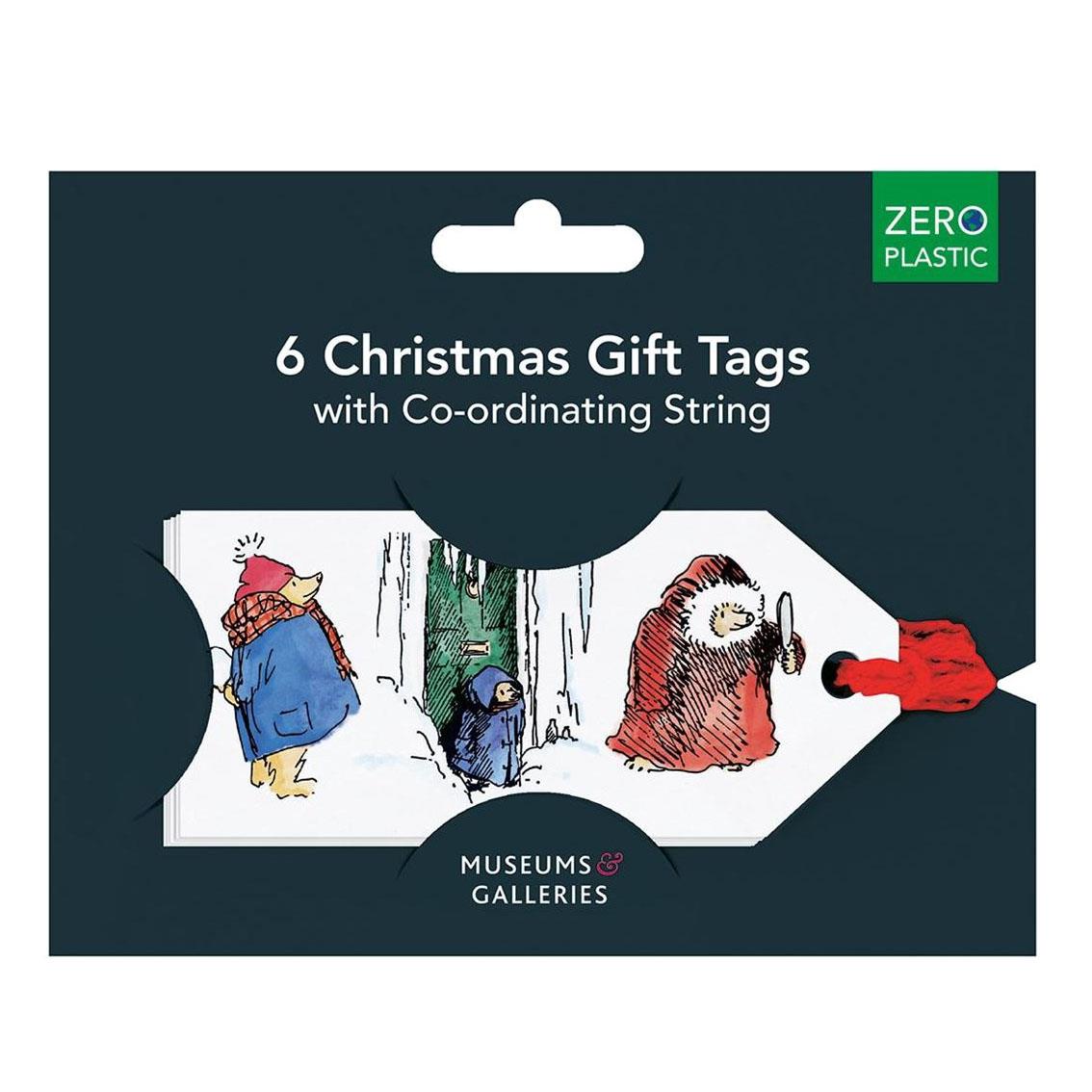 Museums & Galleries Festive Paddington Gift Tag Pkt 6