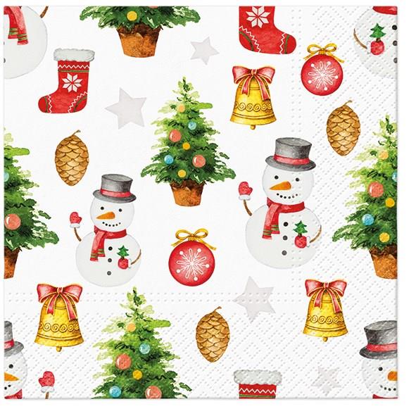 Snowman Pattern Luncheon Napkins