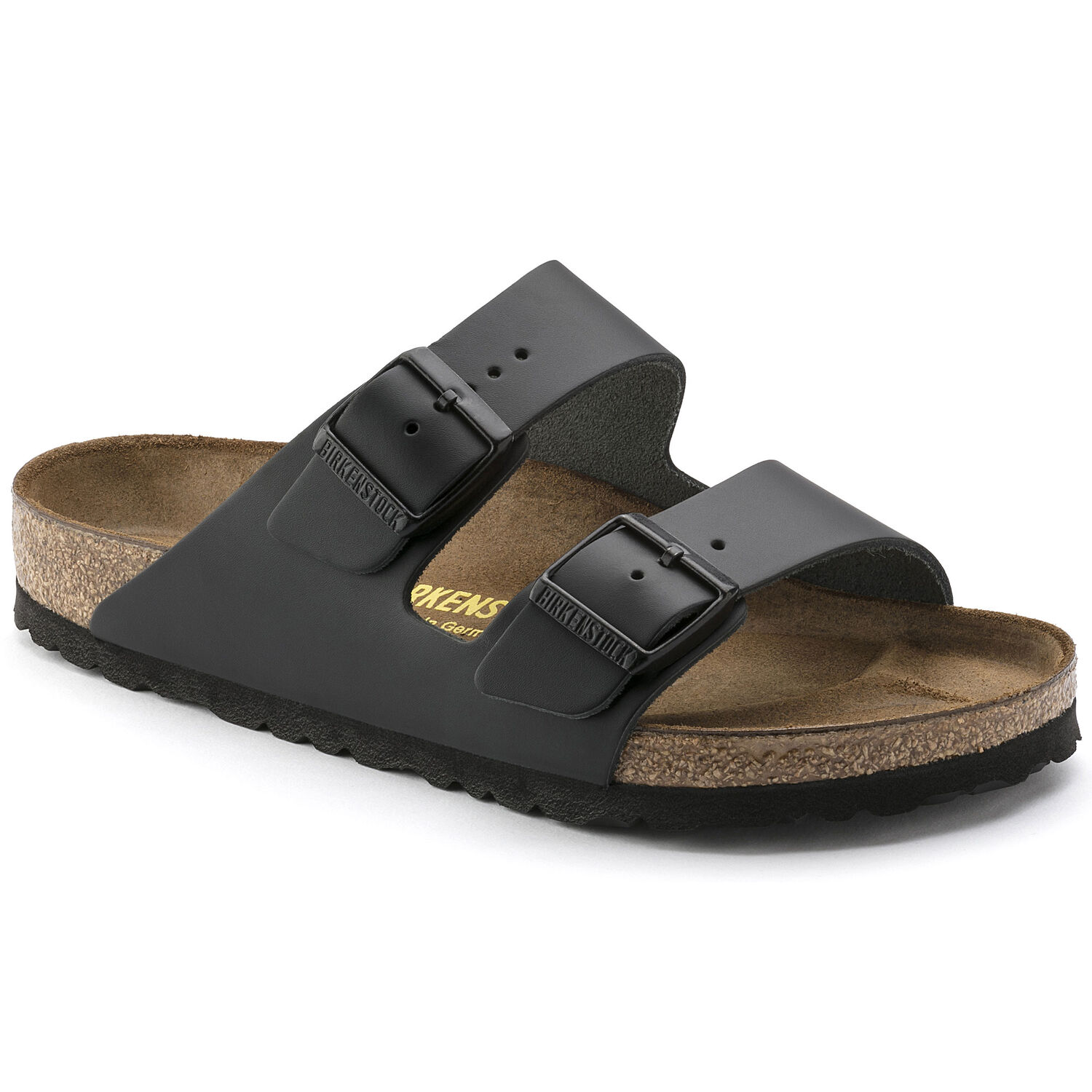 Birkenstock Arizona Smooth Leather Black Regular Width Sandal