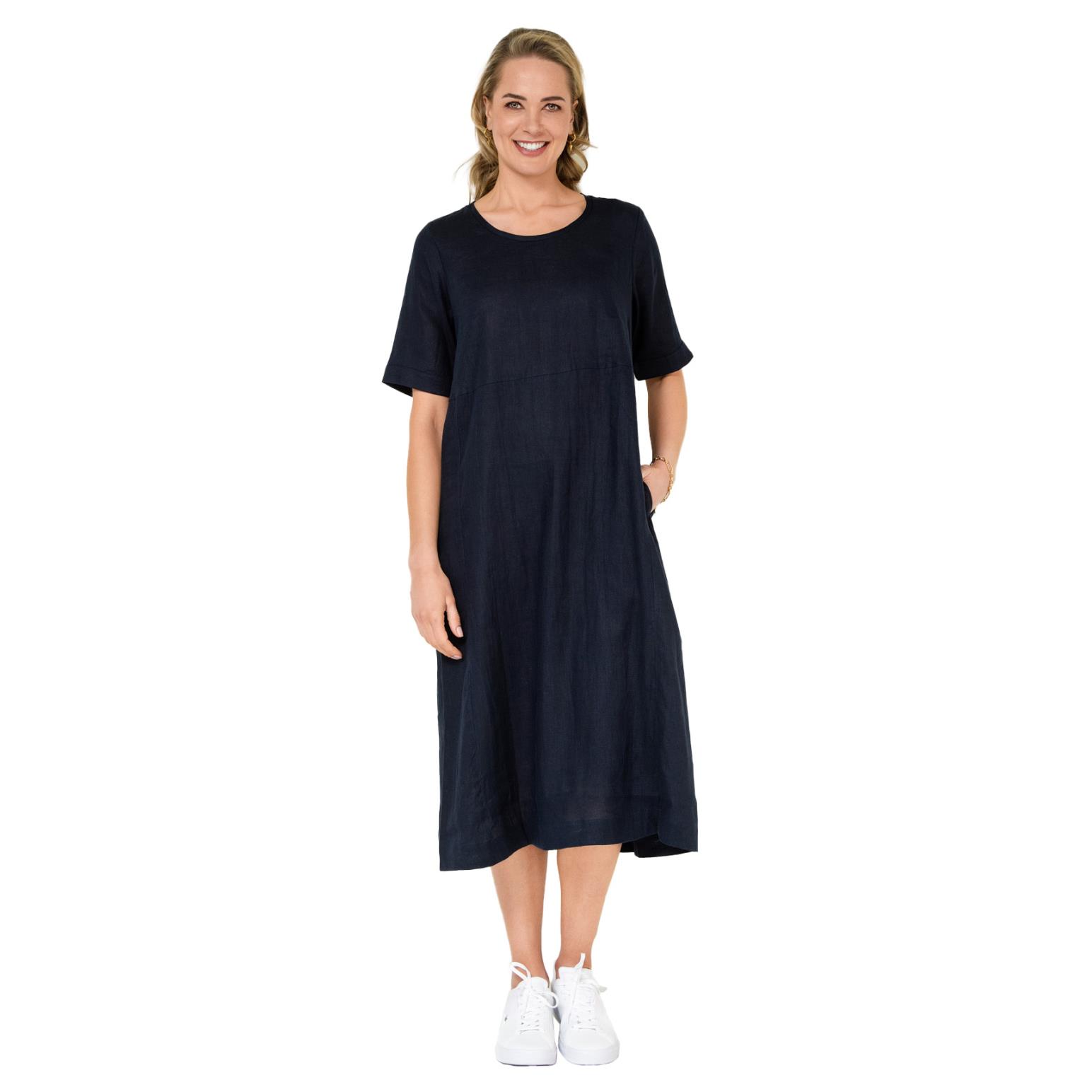 B Essentials Linen Midi Dress