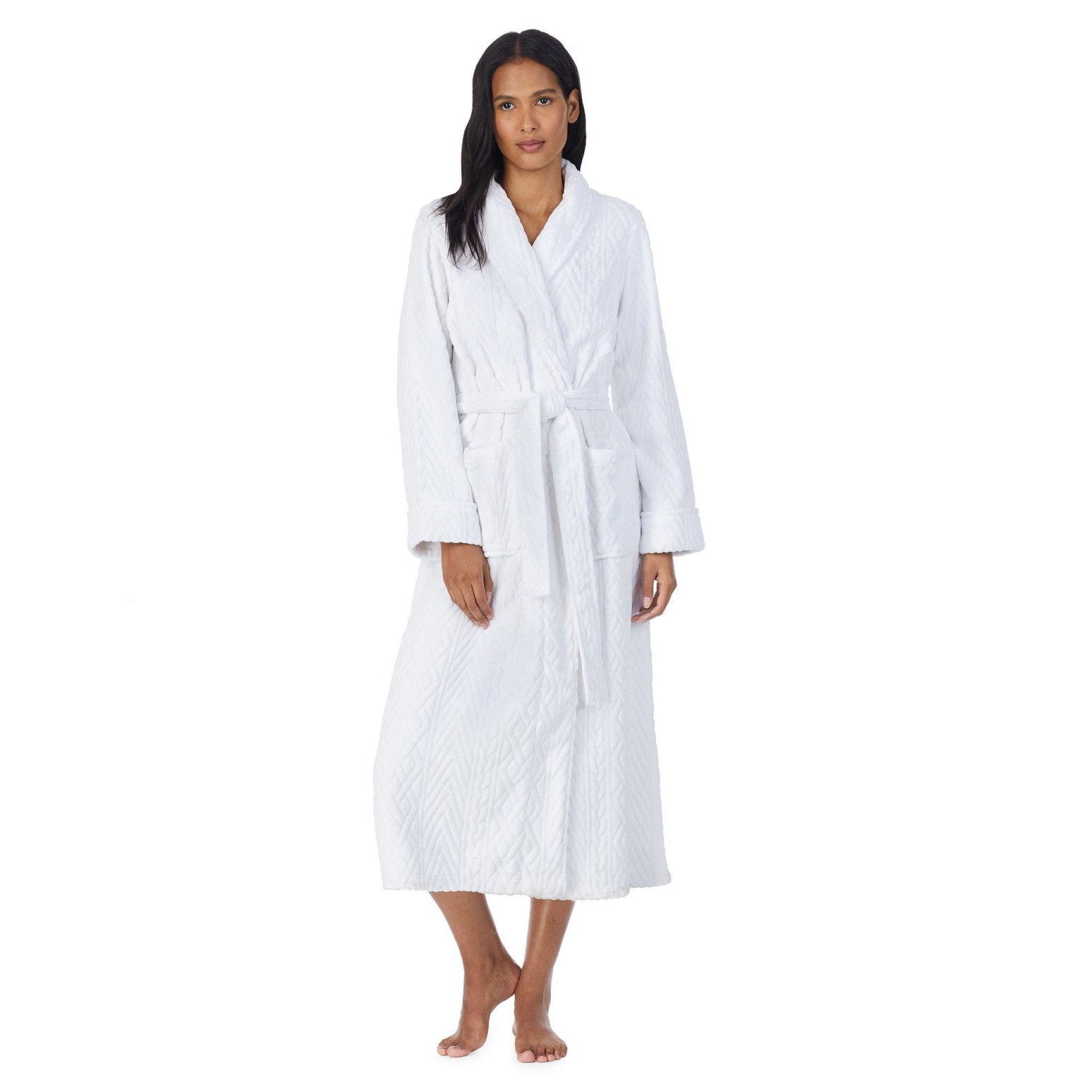 Lauren Ralph Lauren Recycled L/S Shawl Collar Long Robe