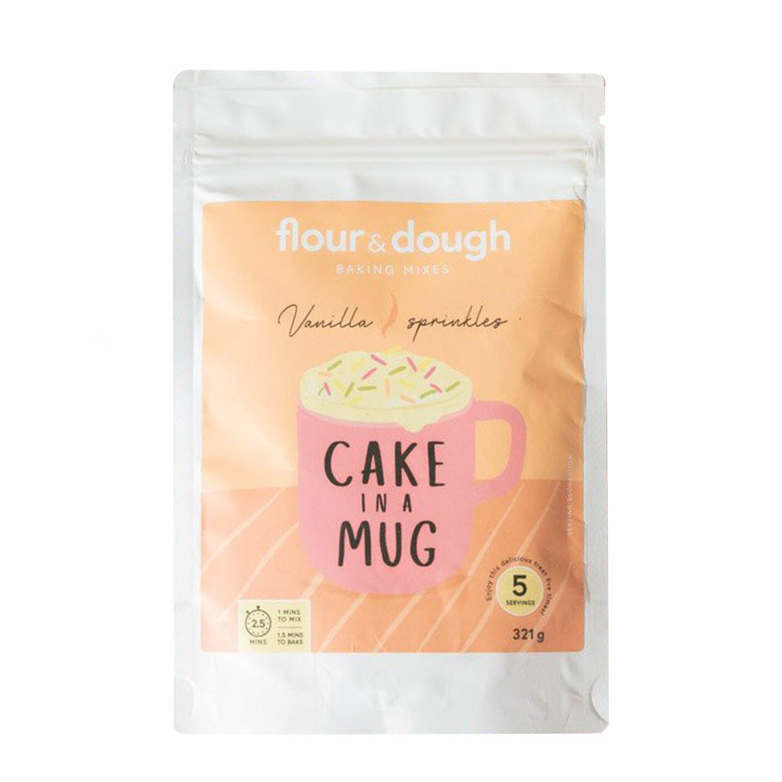 Flour & Dough Vanilla Sprinkles Cake in a Mug 321g