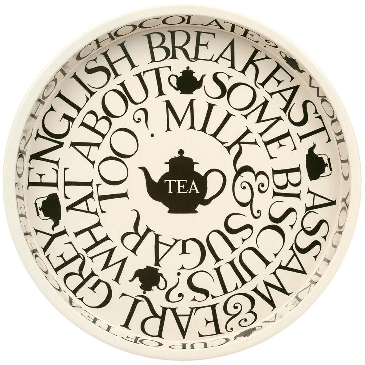 Emma Bridgewater Black Toast Round Tin Tray