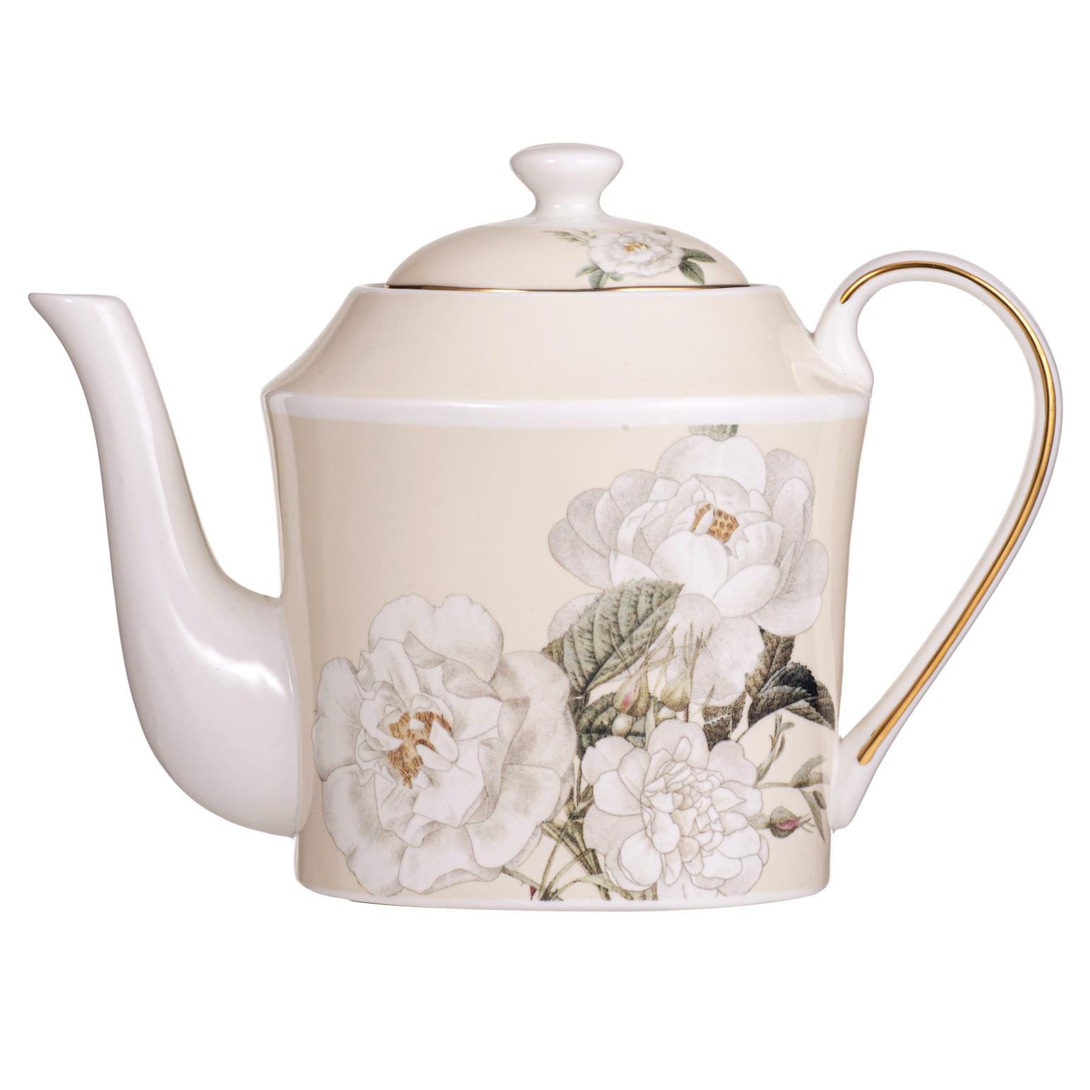 Ashdene Elegant Rose Cream Teapot