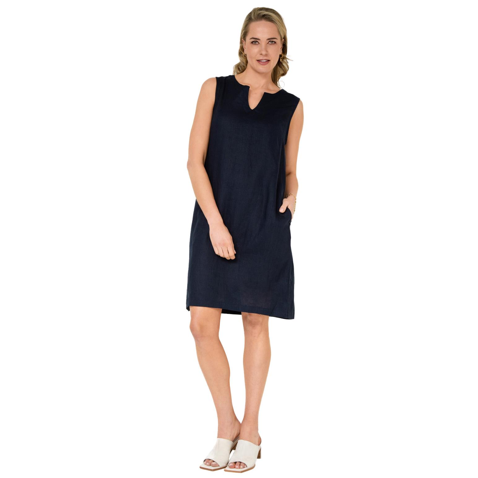 B Essentials Linen Sleeveless Dress