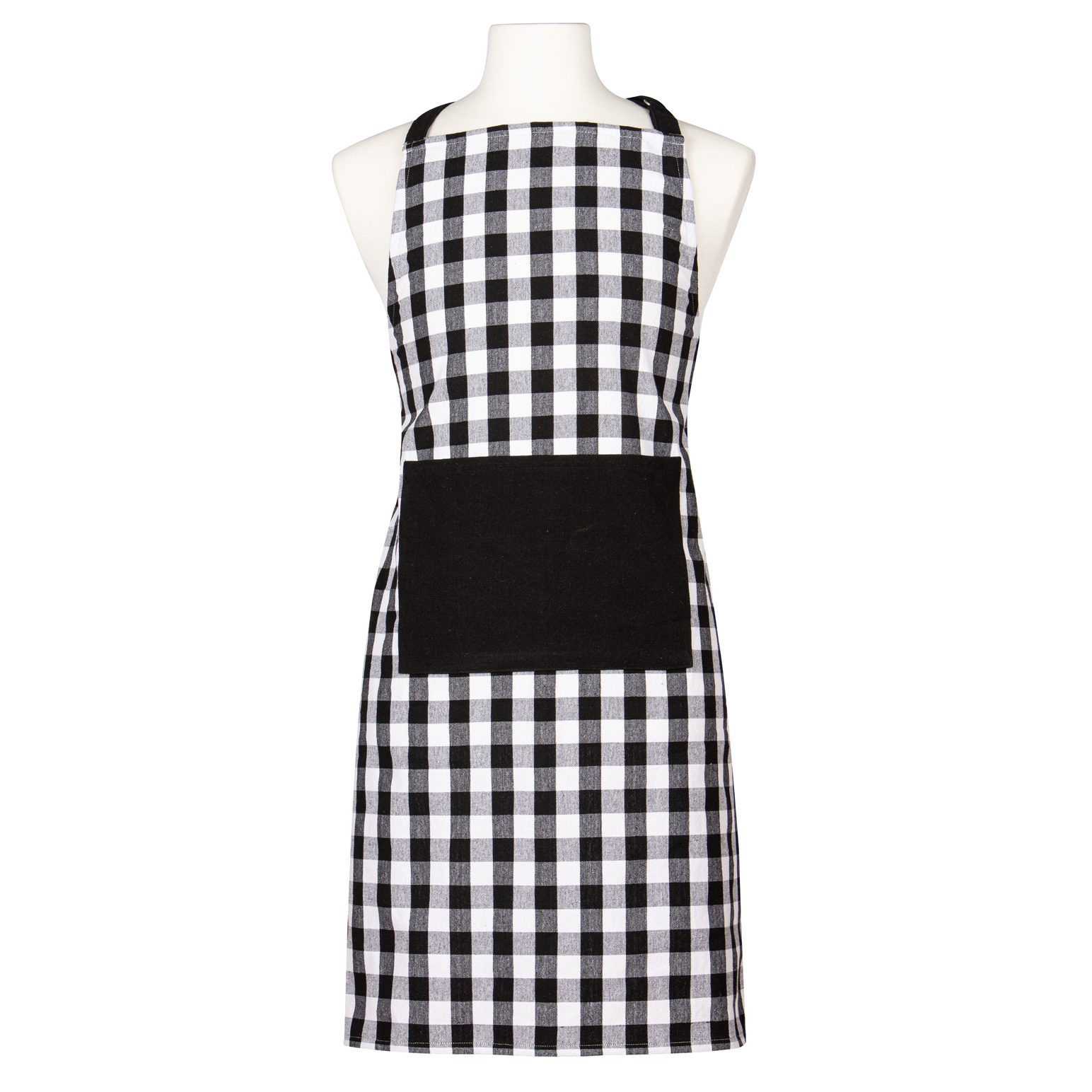 Ladelle Eco Gingham Black Apron