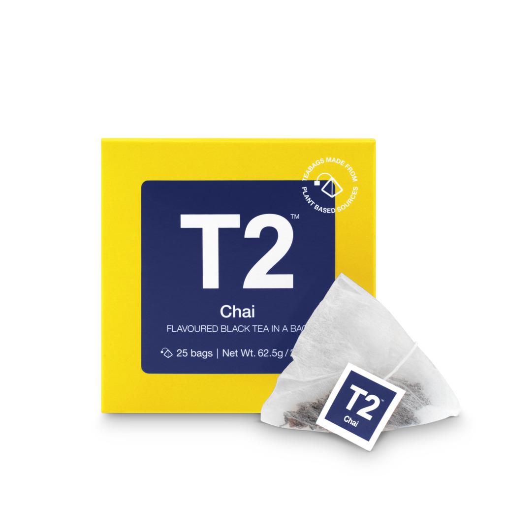 T2 Chai Tea Bag Cube 25 Pack