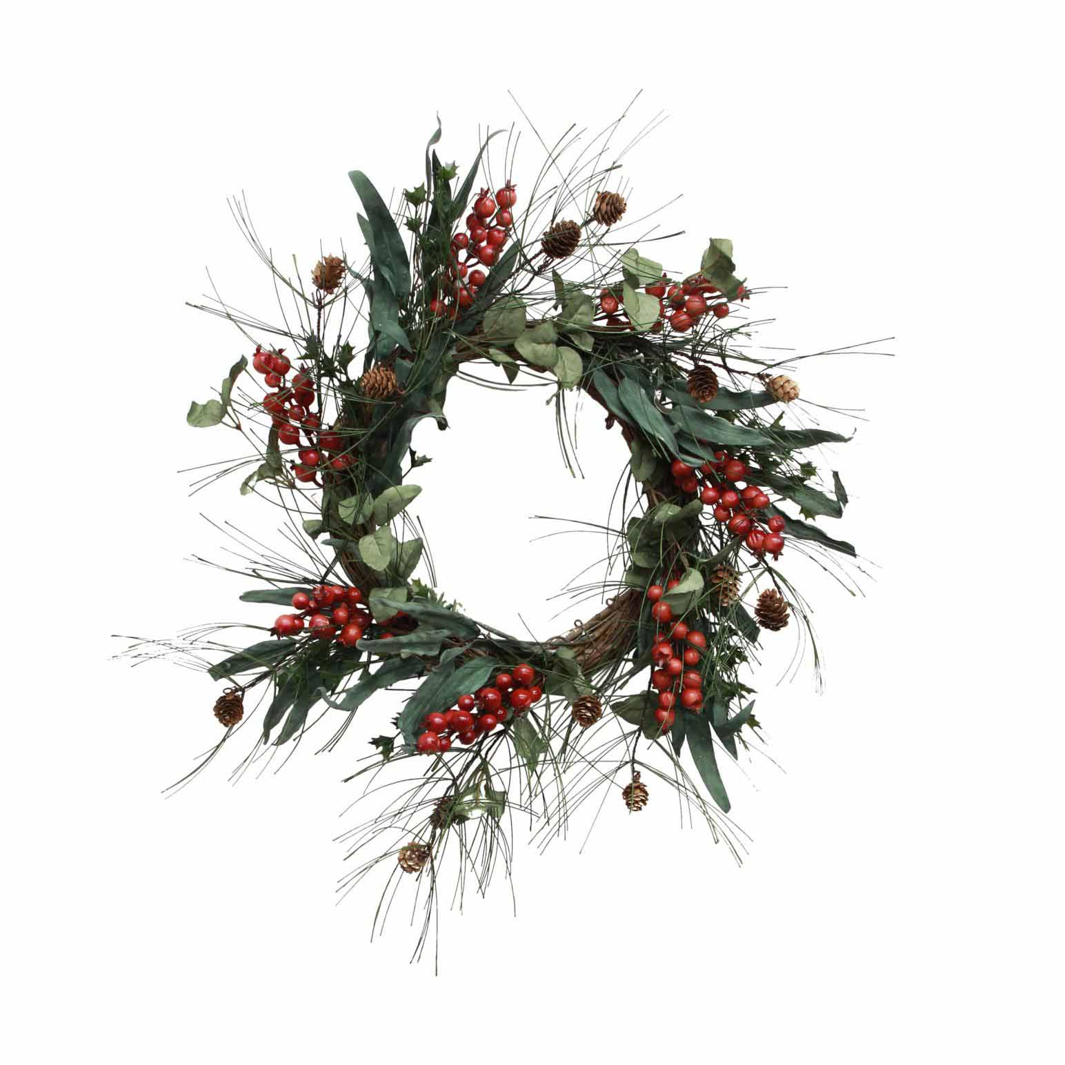 French Country Foraged Red Berry Wreath Small