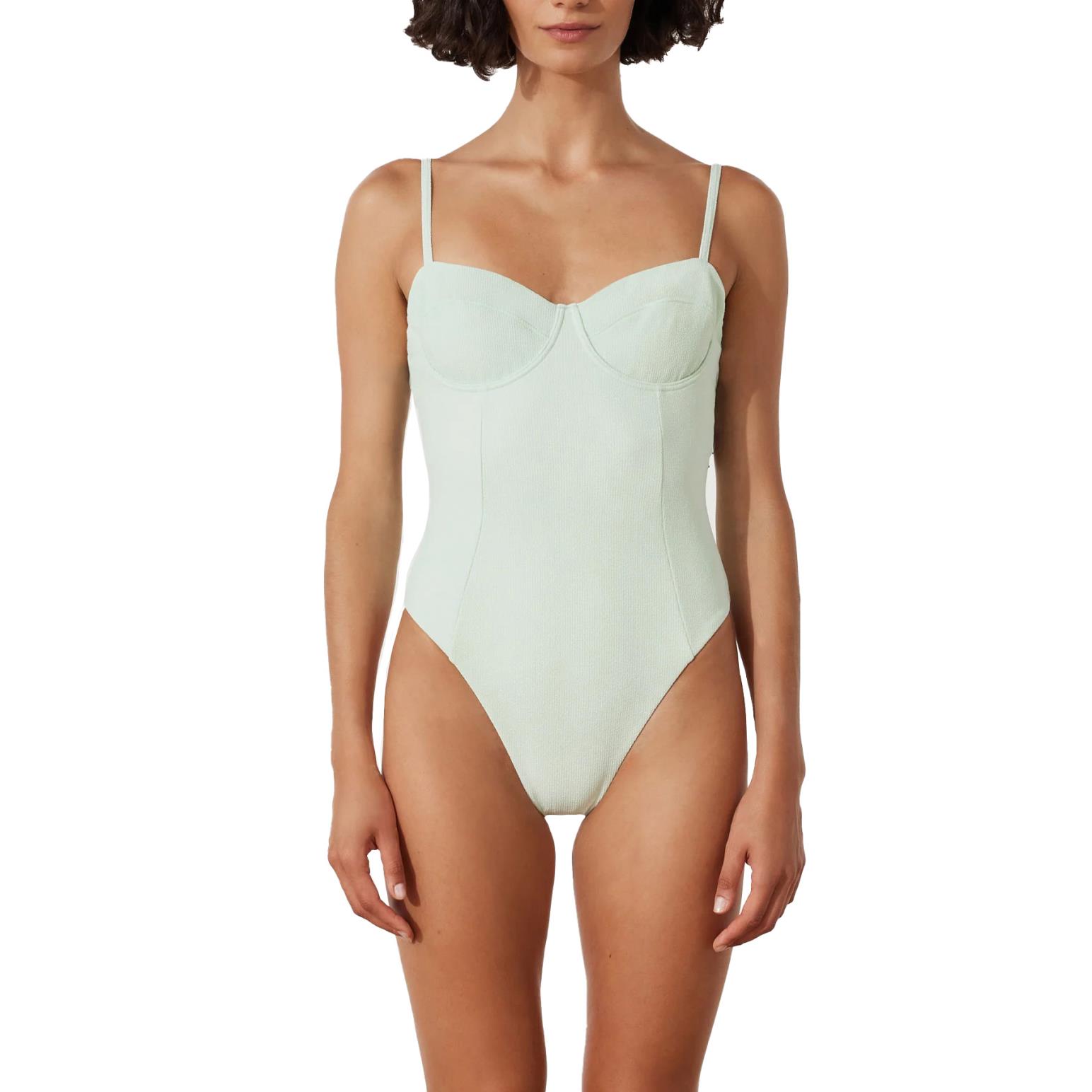 Zulu & Zephyr Seaglass Textured Balconette One Piece