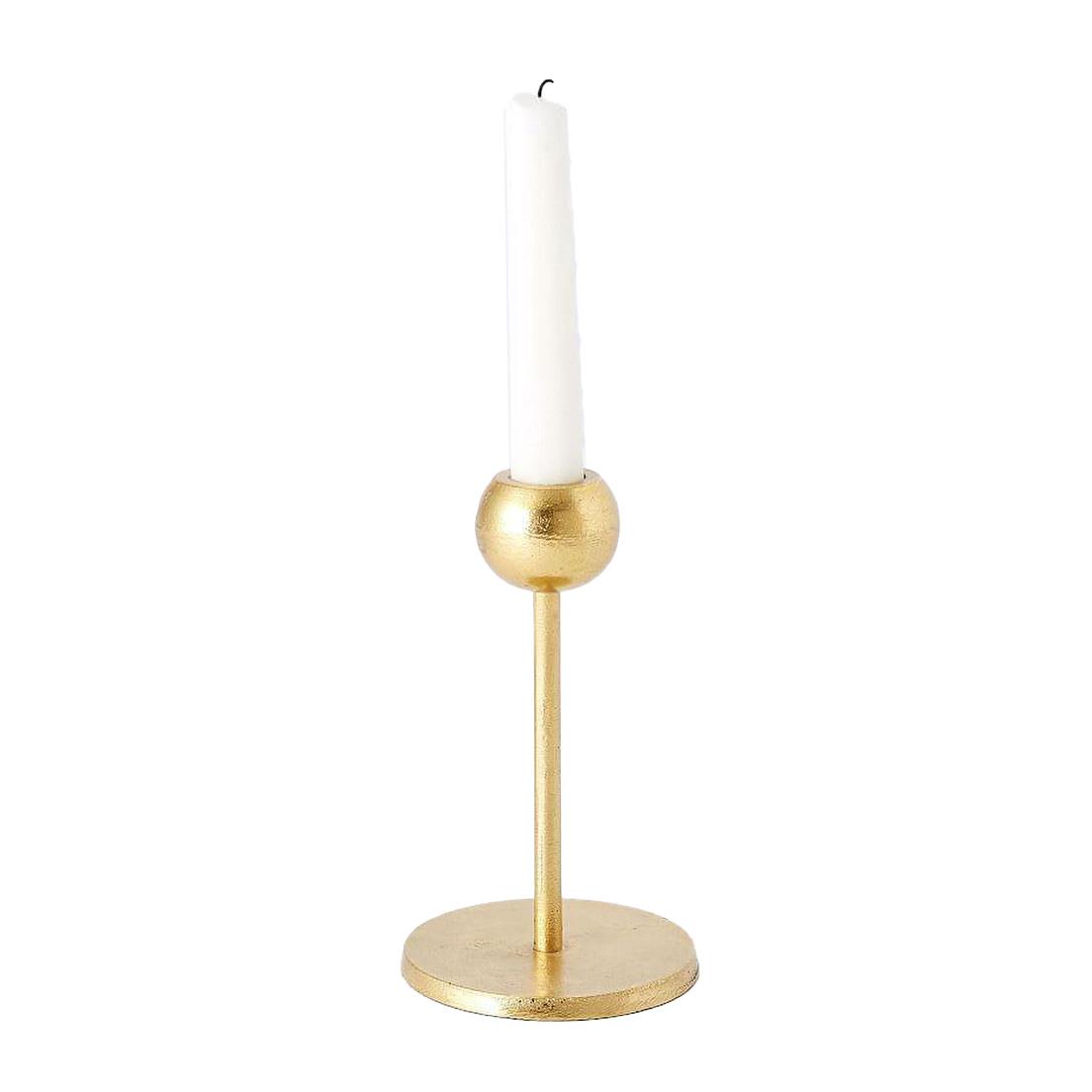 West Elm Aaron Probyn Candle Holder Brass Medium 14cm